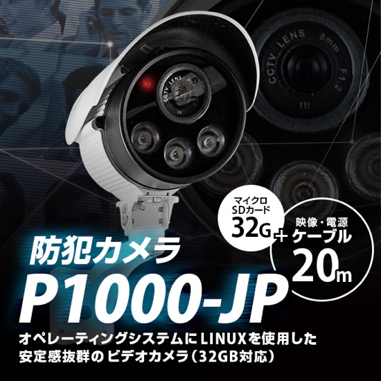 防犯カメラ P1000JP-20