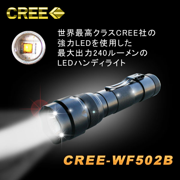 240ルーメン充電式LEDハンディライトWF502B